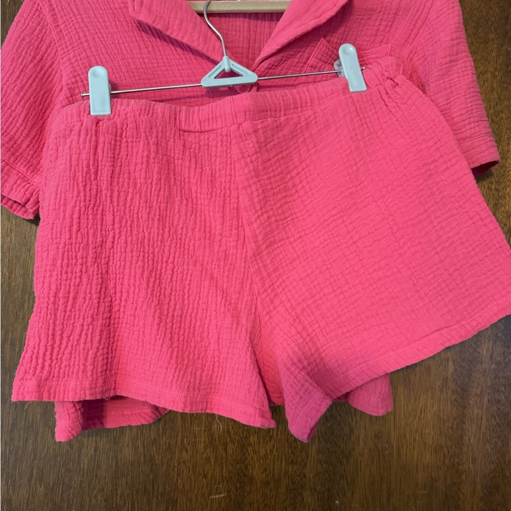 Pink button down matching set - Picture 5 of 6